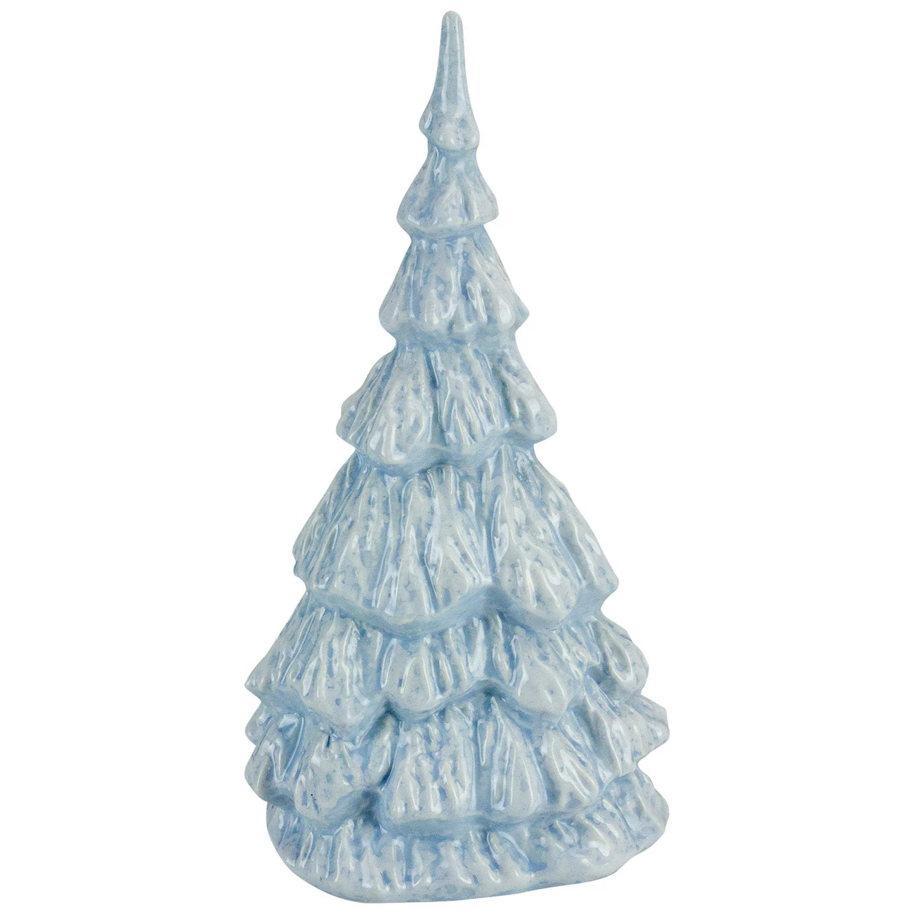 Northlight 10.5" Blue And White Textured Christmas Tree Tabletop Decor