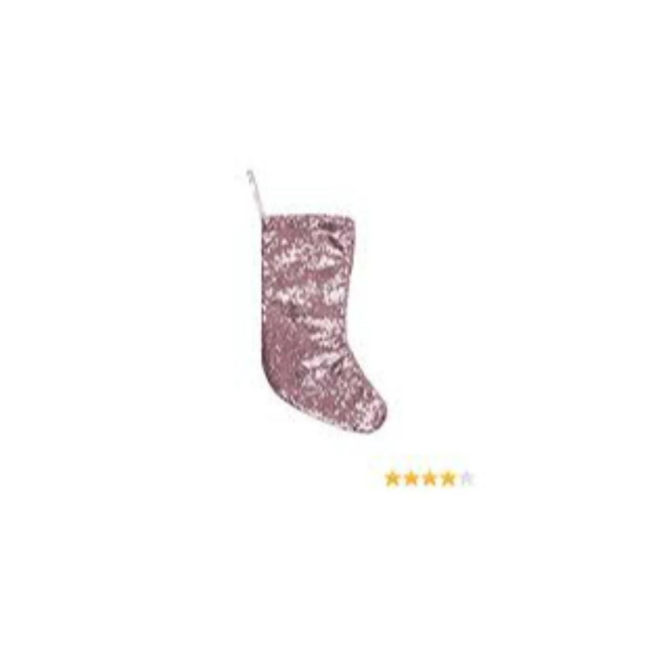 Northlight 17.5" Pink And White Shiny Sequins Hanging Christmas Stocking - Image 3
