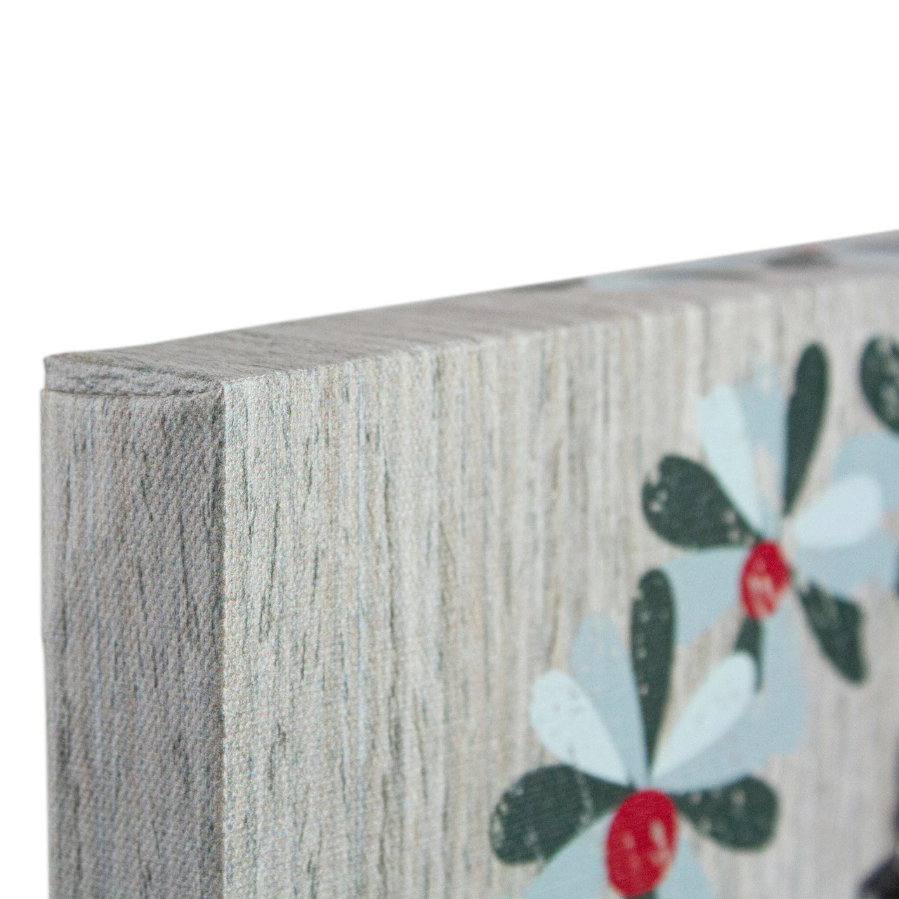 Northlight 10" Christmas Wreath And Joy To The World Canvas Wall Art With Photo Clip - Image 3