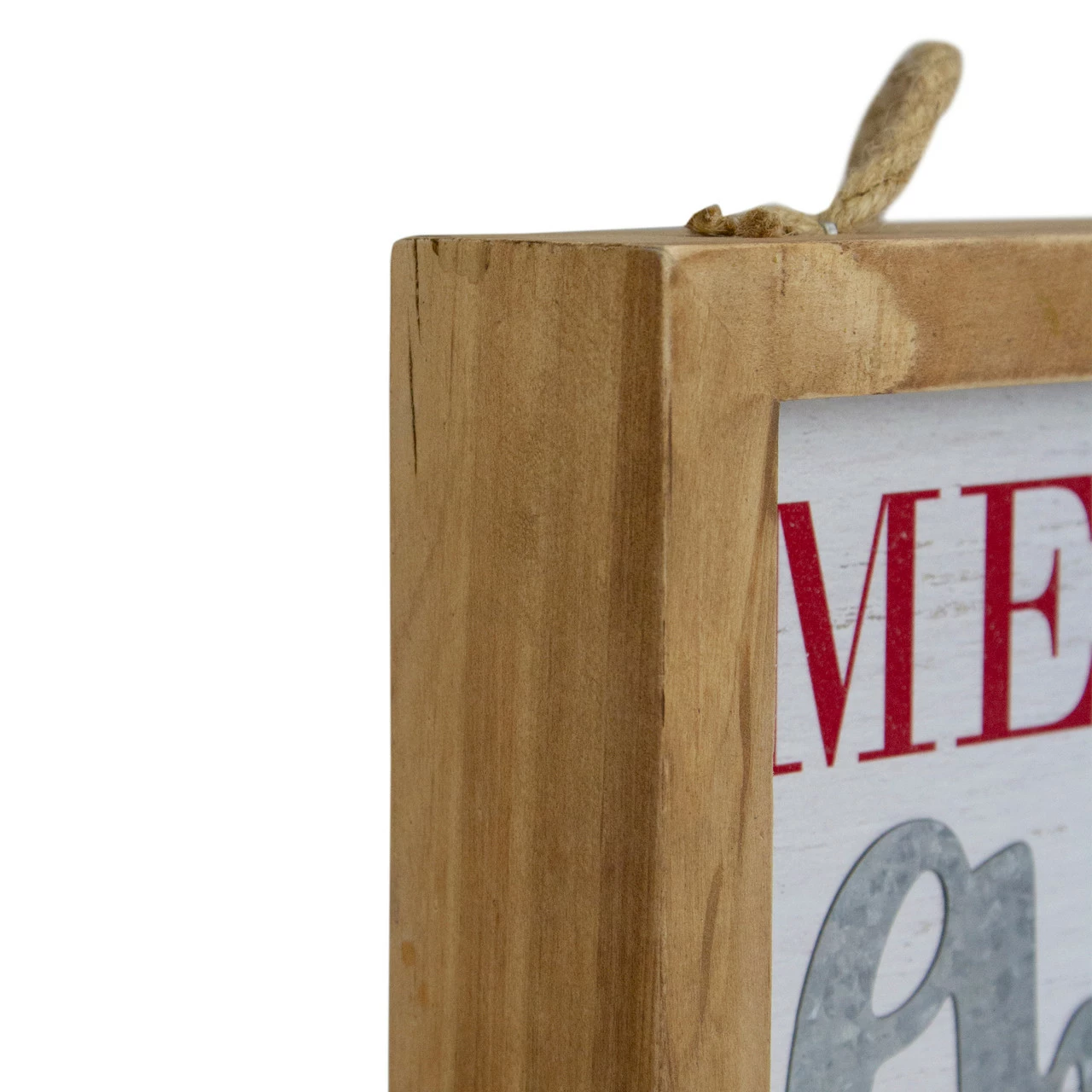 Northlight 12" LED Lighted 'Merry Christmas' Framed Wall Sign With Pine - Image 3