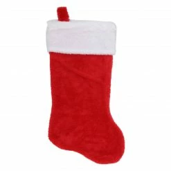 Northlight 17" Traditional Red With White Trim Hanging Christmas Stocking