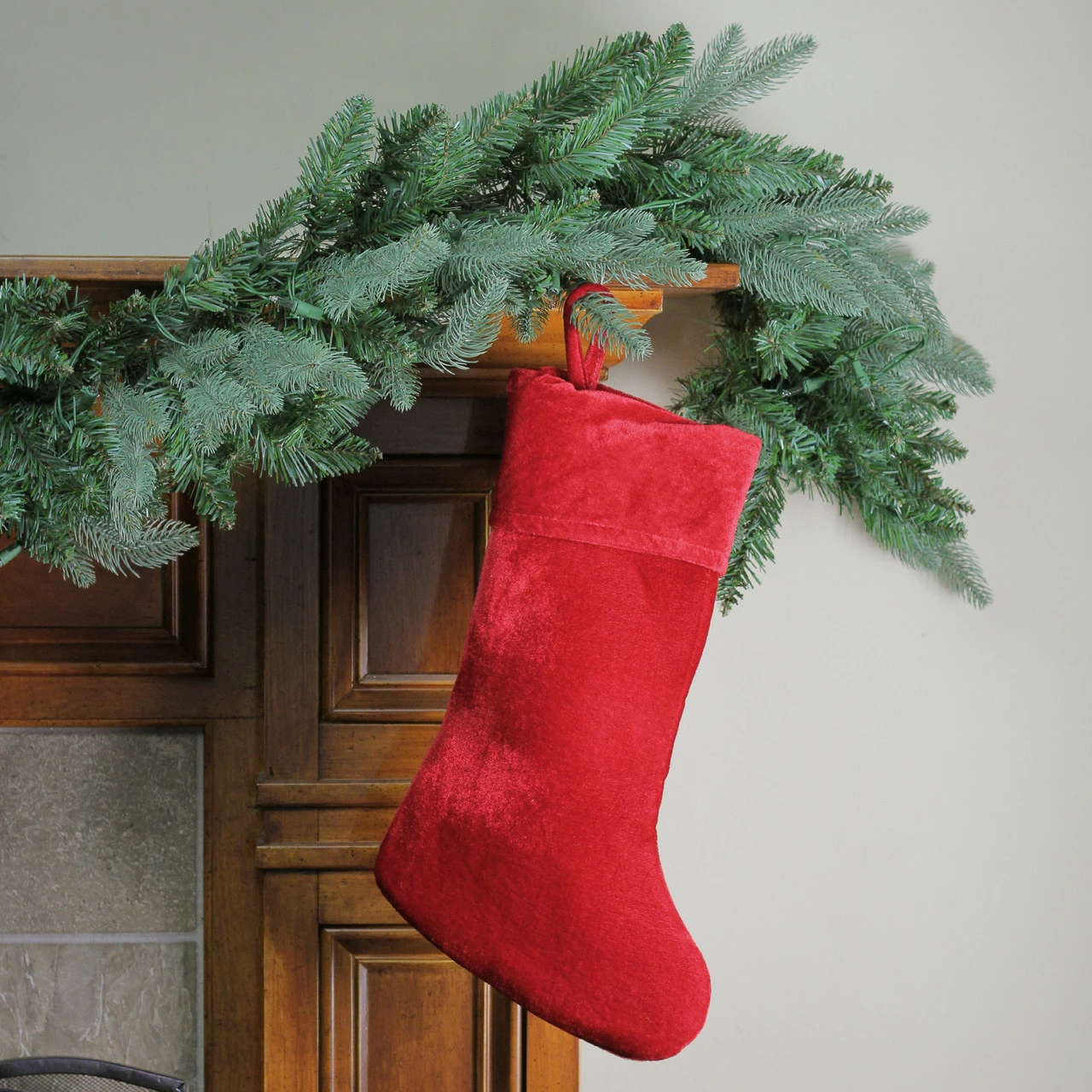 Northlight 18" Solid Red Traditional Hanging Christmas Stocking 3 Northlight 18" Solid Red Traditional Hanging Christmas Stocking - Image 3