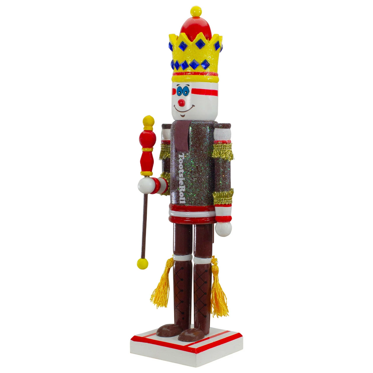 Northlight 14" Tootsie Roll Wooden Christmas Nutcracker Figure With Scepter - Image 3