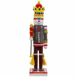 Northlight 14" Tootsie Roll Wooden Christmas Nutcracker Figure With Scepter