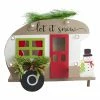 Northlight 12" Red And Green RV "Let It Snow" Christmas Tabletop Decoration