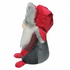 Alternative view of Northlight 11.5" Light Grey Gnome With Red And Grey Fur Trapper Hat Christmas Decoration