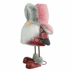 Alternative view of Northlight 14" Nordic Trapper Hat Bouncy Gnome Table Top Christmas Decoration