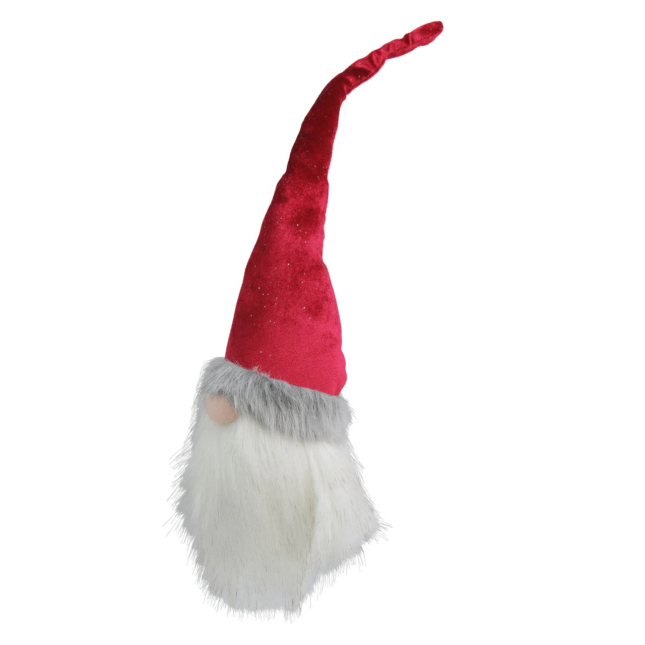 Northlight 14" Red And White Glittered Santa Gnome Head Christmas Decoration 2 Northlight 14" Red And White Glittered Santa Gnome Head Christmas Decoration - Image 2