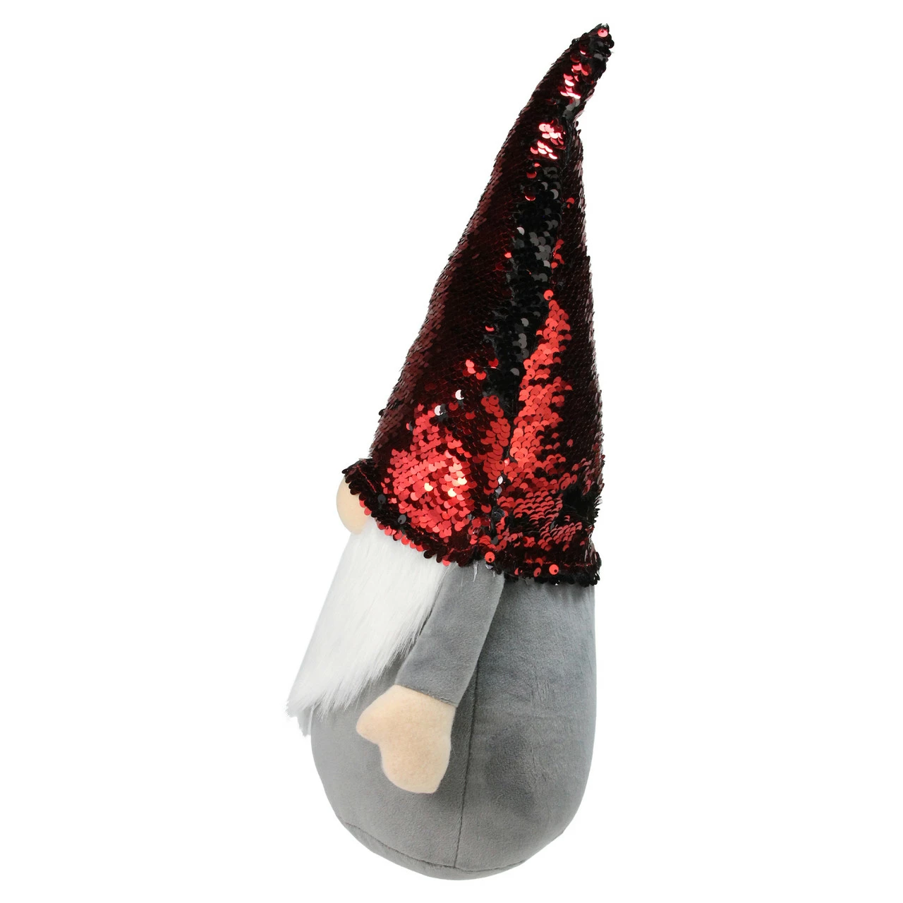 Northlight 18" Gnome With Red And Black Flip Sequin Hat Christmas Decoration 6 Northlight 18" Gnome With Red And Black Flip Sequin Hat Christmas Decoration - Image 6