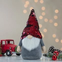 Northlight 12.5" Red And Black Reverse Sequin Hat Standing Gnome Christmas Decoration 8 Northlight 12.5" Red And Black Reverse Sequin Hat Standing Gnome Christmas Decoration -Northlight Shop northlight am87031 7 71240.1662575101