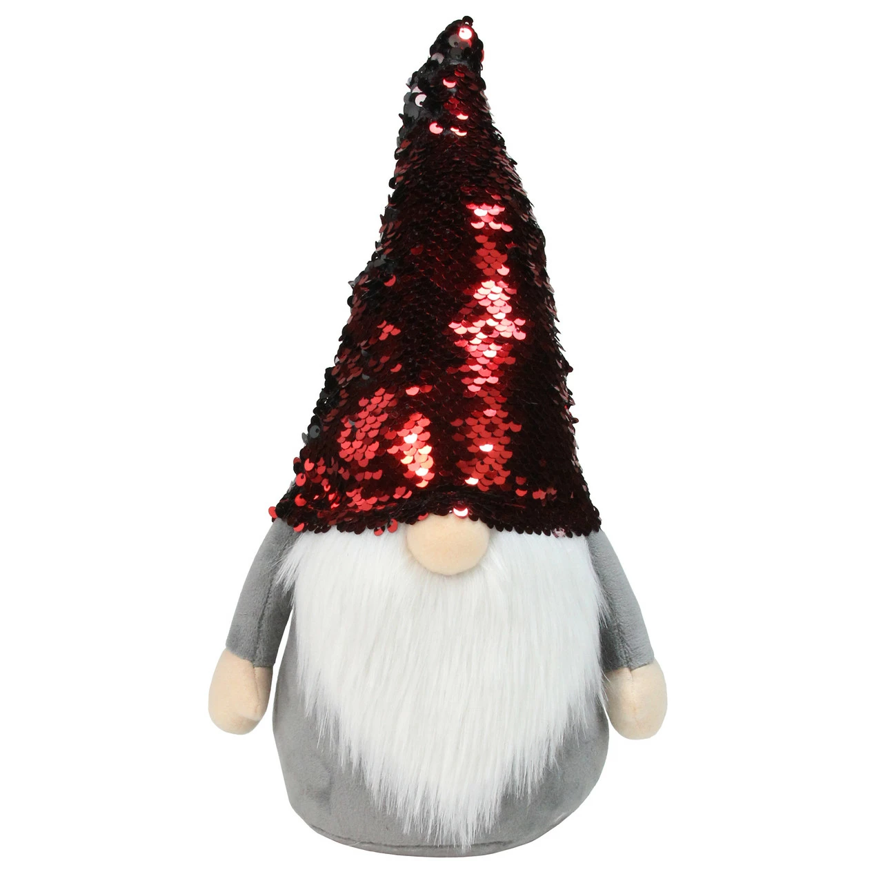 Northlight 12.5" Red And Black Reverse Sequin Hat Standing Gnome Christmas Decoration 1 Northlight 12.5" Red And Black Reverse Sequin Hat Standing Gnome Christmas Decoration