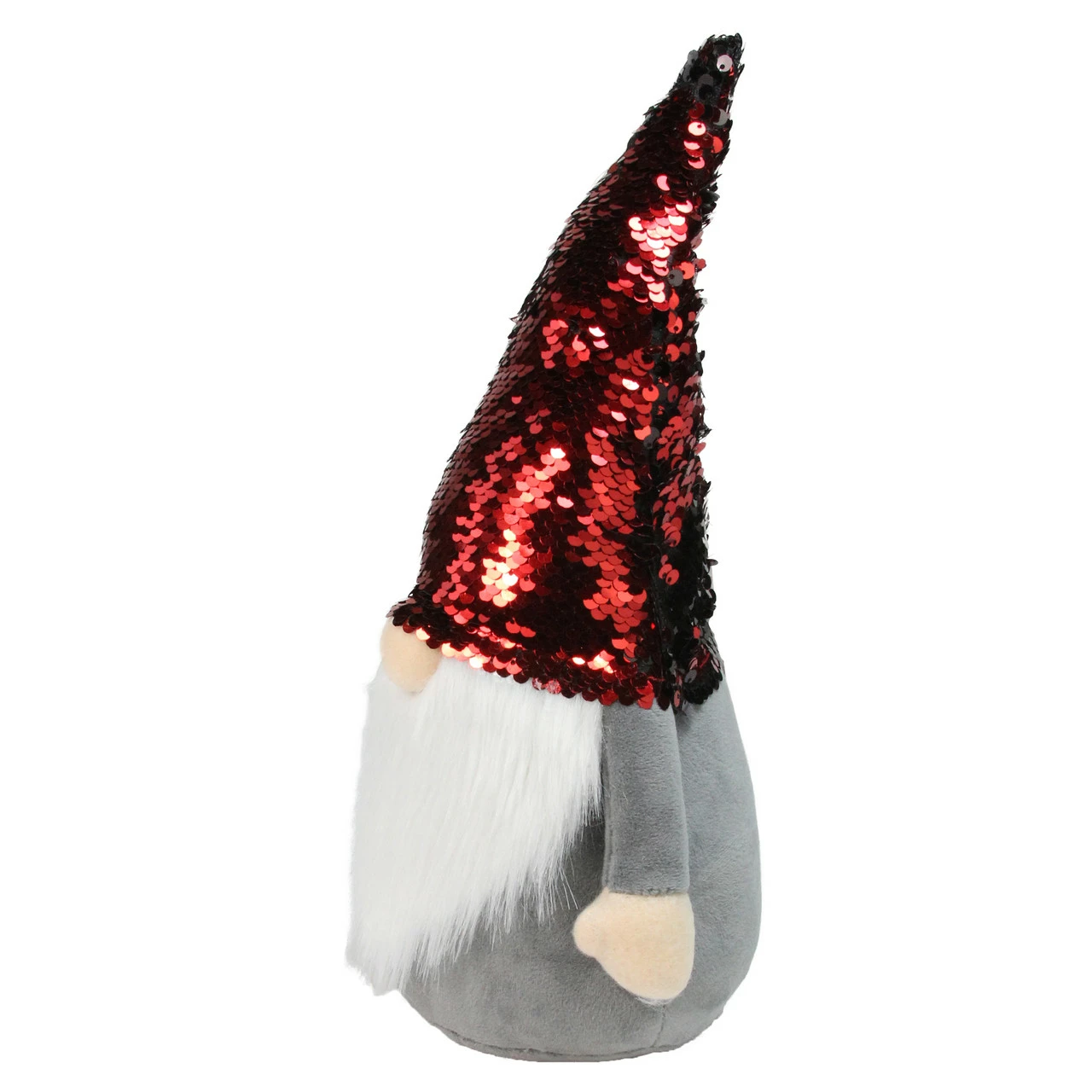 Northlight 12.5" Red And Black Reverse Sequin Hat Standing Gnome Christmas Decoration 4 Northlight 12.5" Red And Black Reverse Sequin Hat Standing Gnome Christmas Decoration - Image 4