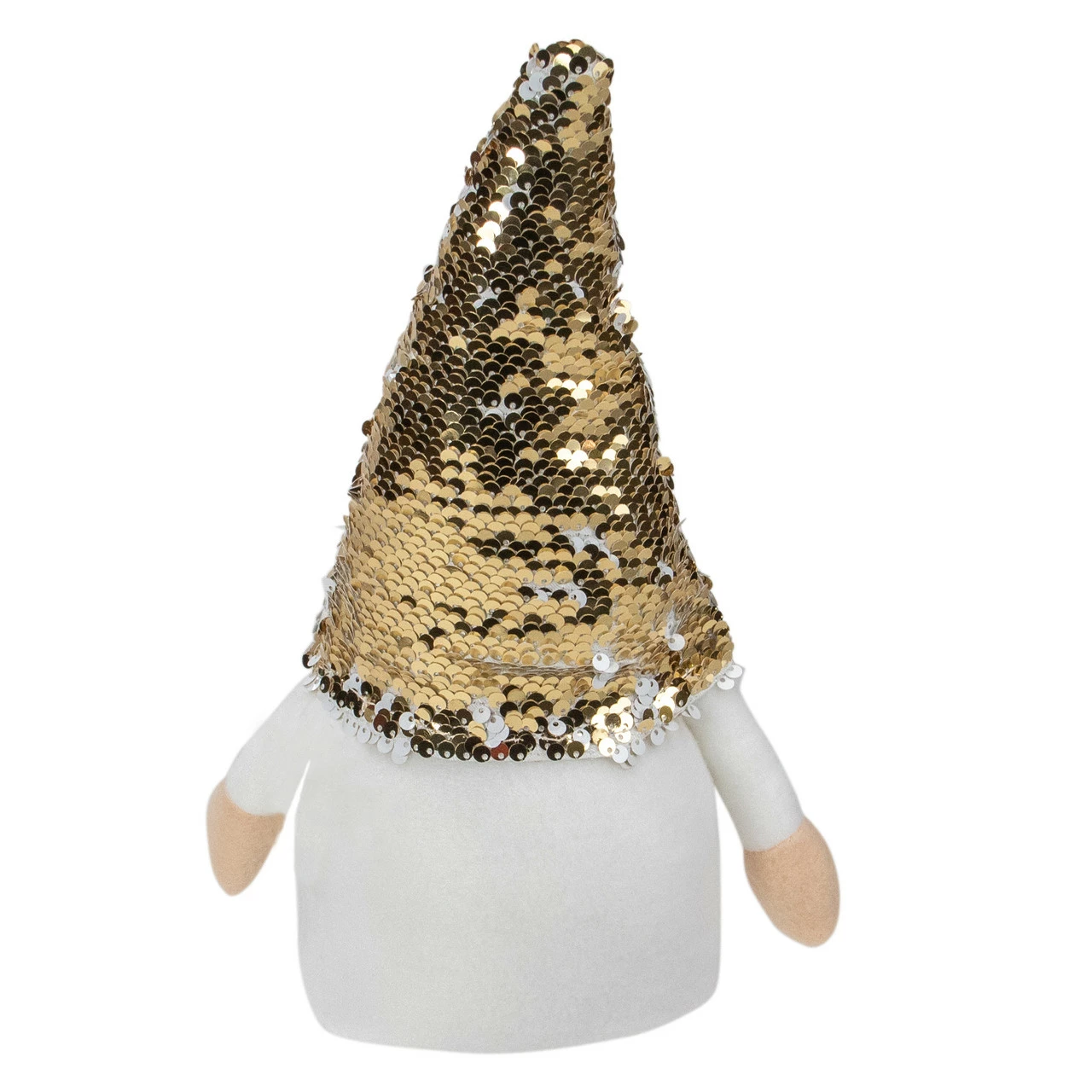 Northlight 12" Gnome With Gold And White Flip Sequin Hat Christmas Decoration 6 Northlight 12" Gnome With Gold And White Flip Sequin Hat Christmas Decoration - Image 6