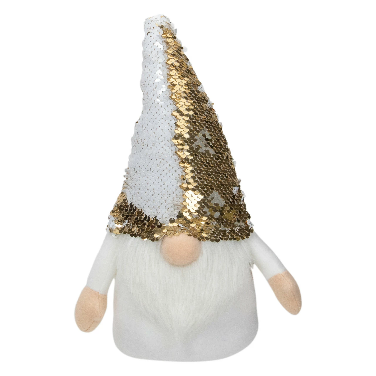 Northlight 12" Gnome With Gold And White Flip Sequin Hat Christmas Decoration 5 Northlight 12" Gnome With Gold And White Flip Sequin Hat Christmas Decoration - Image 5