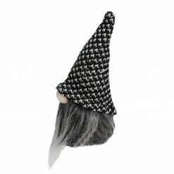 Alternative view of Northlight 5" Dark Gray And White Santa Gnome With Tweed Hat Tabletop Christmas Decoration