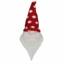 Northlight 5" Red And White Santa Gnome With Polka Dot Hat Tabletop Christmas Decoration