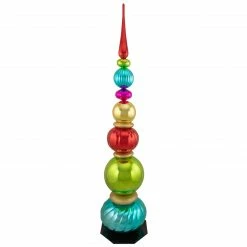 Northlight 54" Multi-Color Topiary Finial Tower Commercial Christmas Decoration