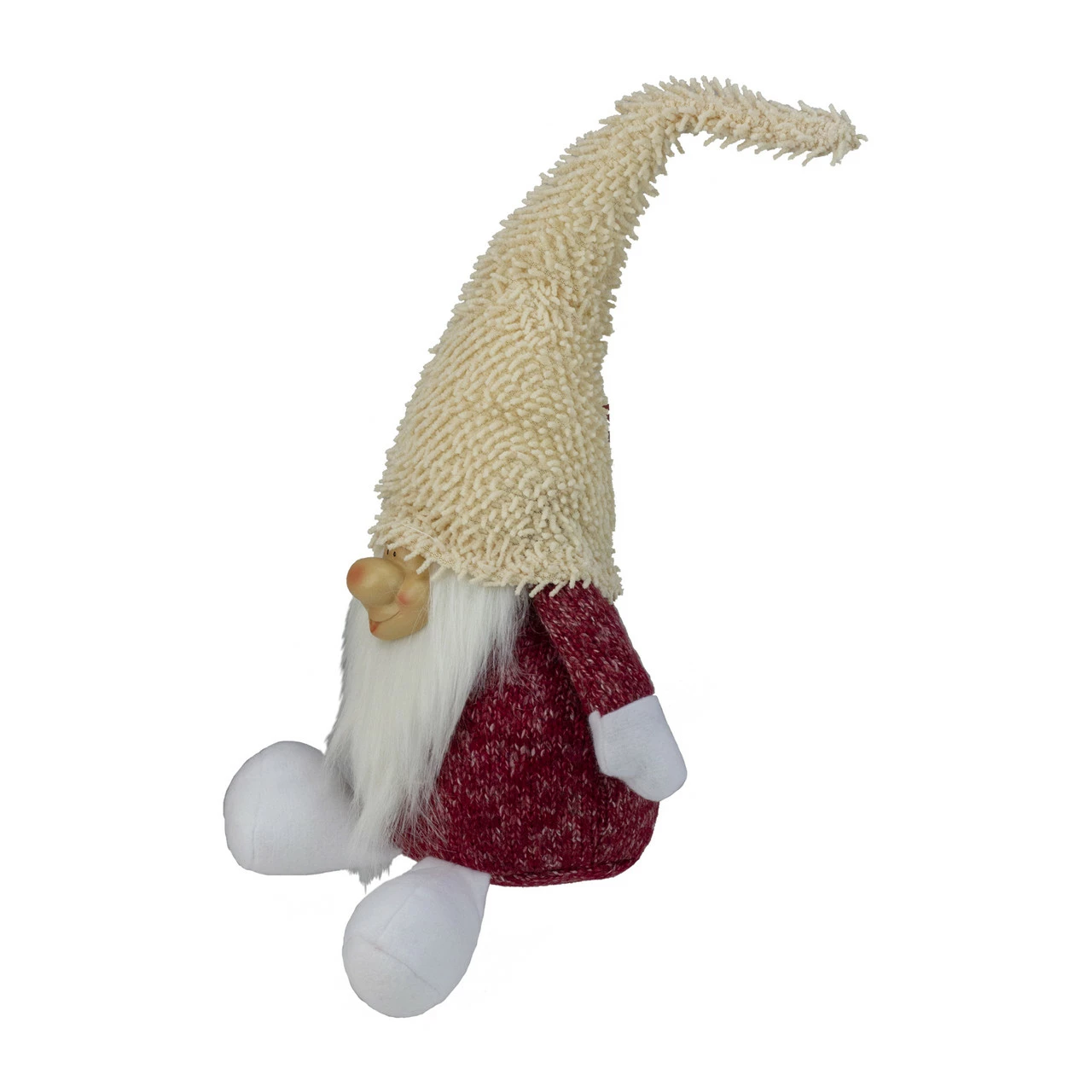Northlight 15" Textured Red And White Chubby Smiling Gnome Plush Table Top Christmas Figure 5 Northlight 15" Textured Red And White Chubby Smiling Gnome Plush Table Top Christmas Figure - Image 5