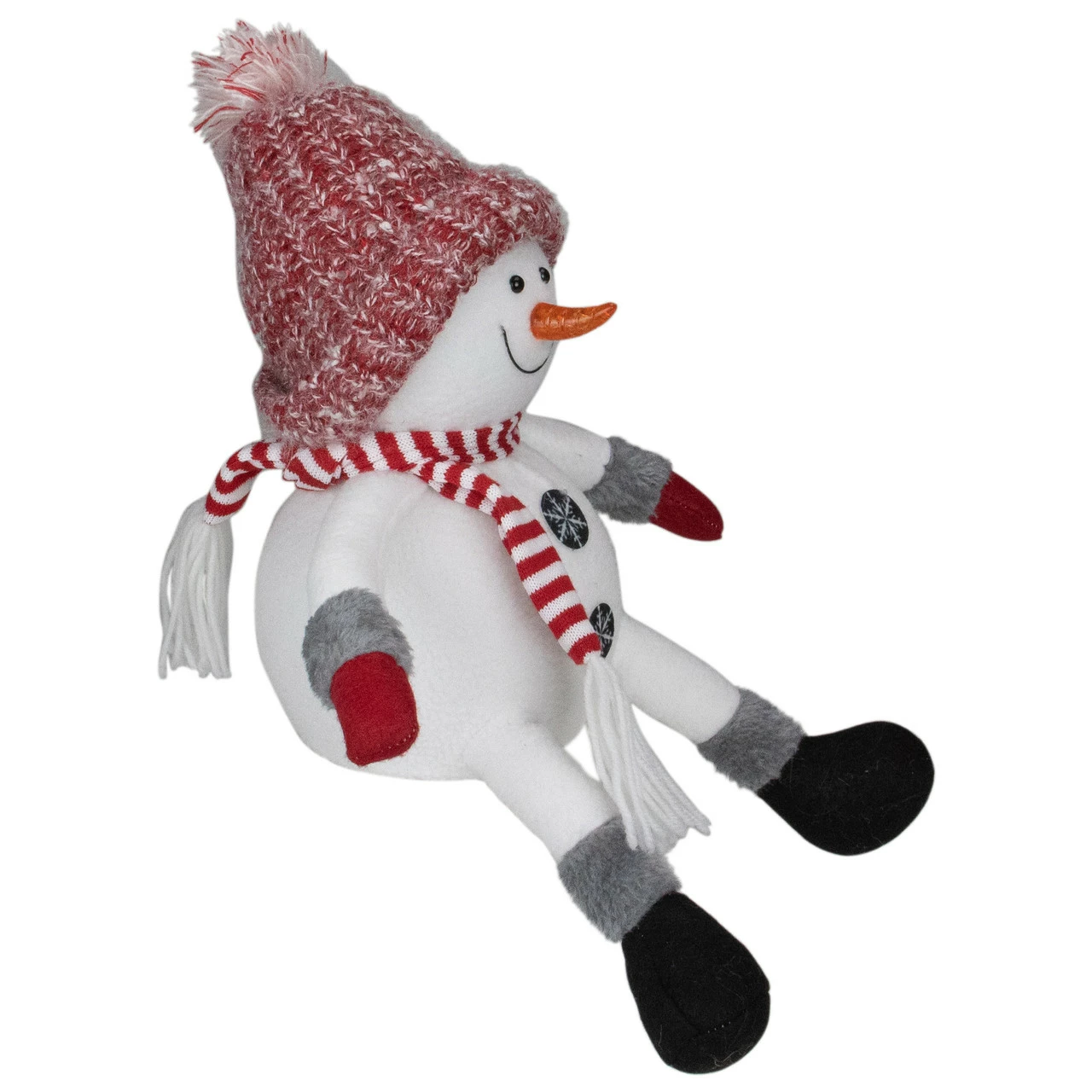 Northlight 16" Red And White Sitting Snowman Christmas Tabletop Decoration 3 Northlight 16" Red And White Sitting Snowman Christmas Tabletop Decoration - Image 3