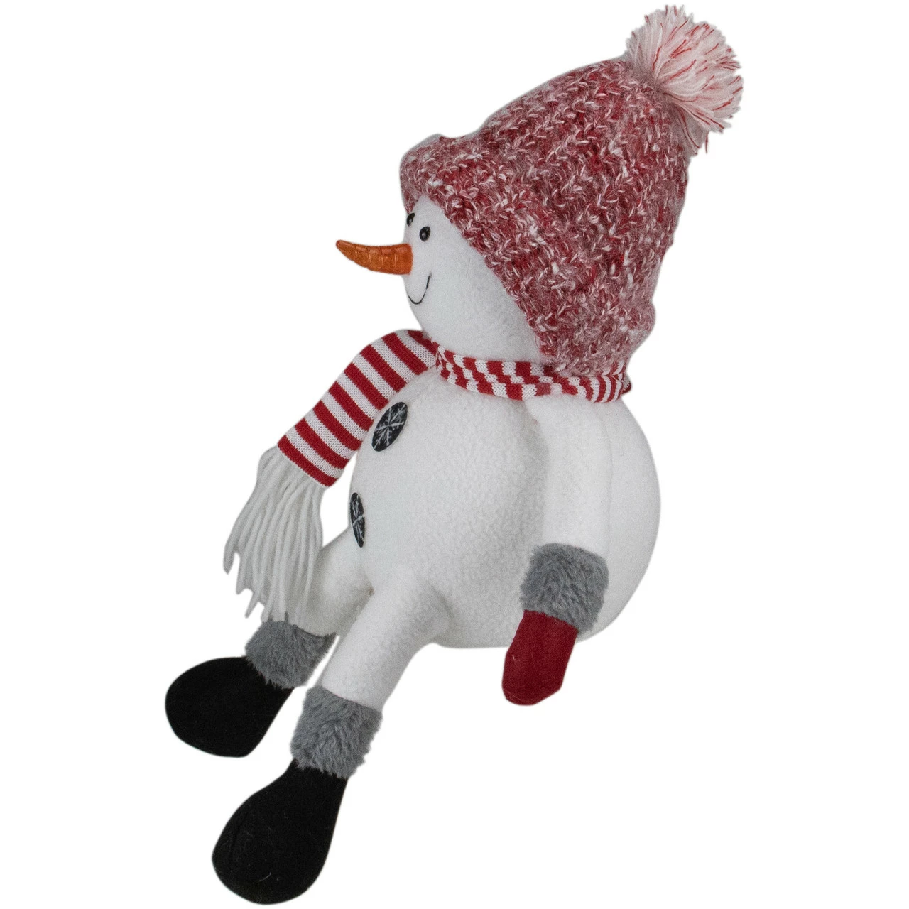 Northlight 16" Red And White Sitting Snowman Christmas Tabletop Decoration 4 Northlight 16" Red And White Sitting Snowman Christmas Tabletop Decoration - Image 4