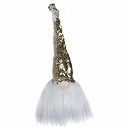 Northlight 12" Elf Silver And Gold Sequin Hat Tabletop Christmas Decoration