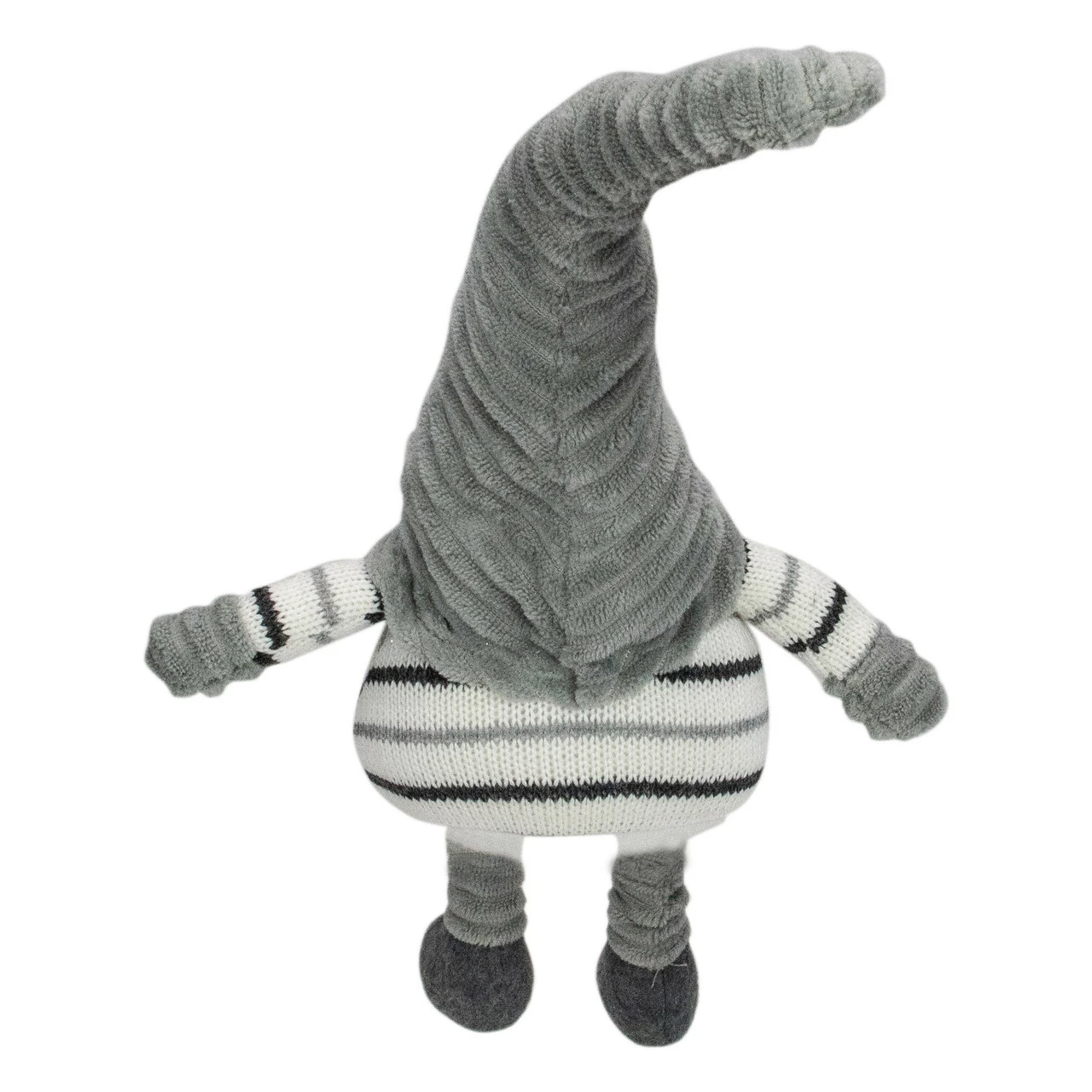 Northlight 22" Gray, White And Black Sitting Gnome Christmas Decoration 5 Northlight 22" Gray, White And Black Sitting Gnome Christmas Decoration - Image 5