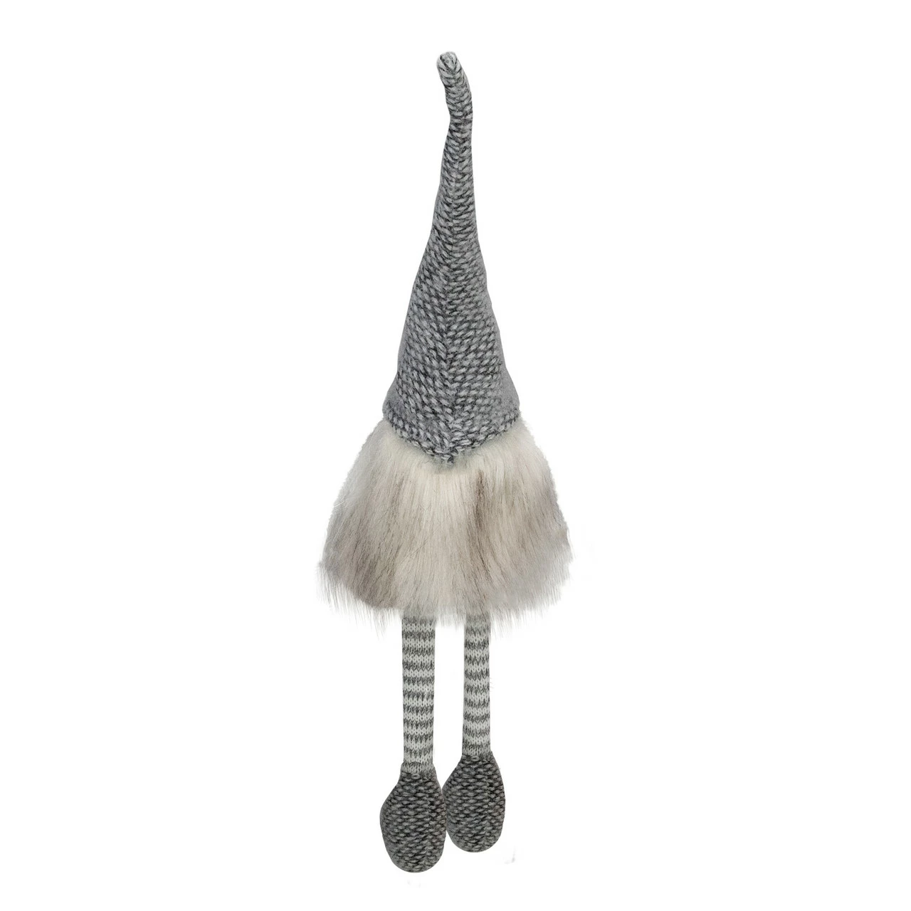 Northlight 18.5" Black, Beige, And Gray Plush Sitting Elf Tabletop Christmas Decoration 4 Northlight 18.5" Black, Beige, And Gray Plush Sitting Elf Tabletop Christmas Decoration - Image 4