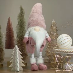 Alternative view of Northlight 20" White And Pink Bouncy Gnome Standing Figure Christmas Decoration