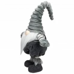 Alternative view of Northlight 18" Gray And White Bouncy Gnome Tabletop Figure Christmas Decoration