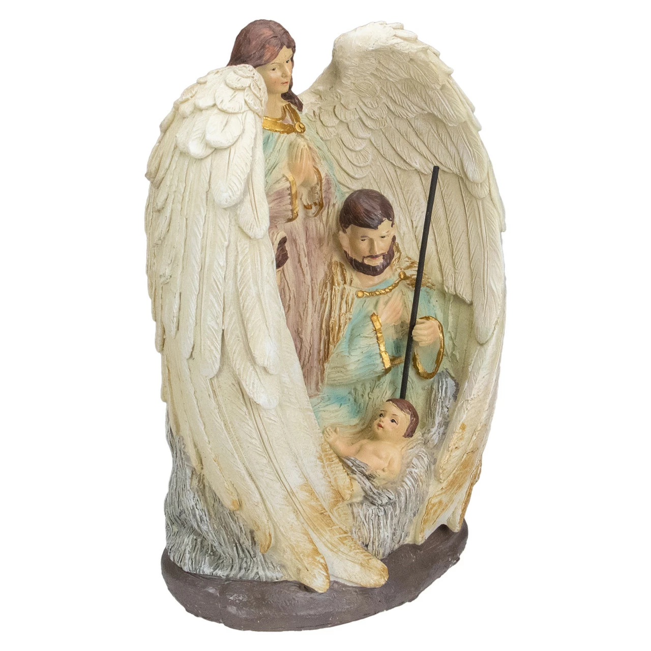 Northlight 11.25” Holy Family And Angel Christmas Nativity Decoration - Image 2
