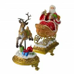 Northlight Set Of 2 Gold Santa And Reindeer Glittered Christmas Stocking Holders 9.5” 6 Northlight Set Of 2 Gold Santa And Reindeer Glittered Christmas Stocking Holders 9.5” -Northlight Shop northlight dw15133 1 41794.1587644175