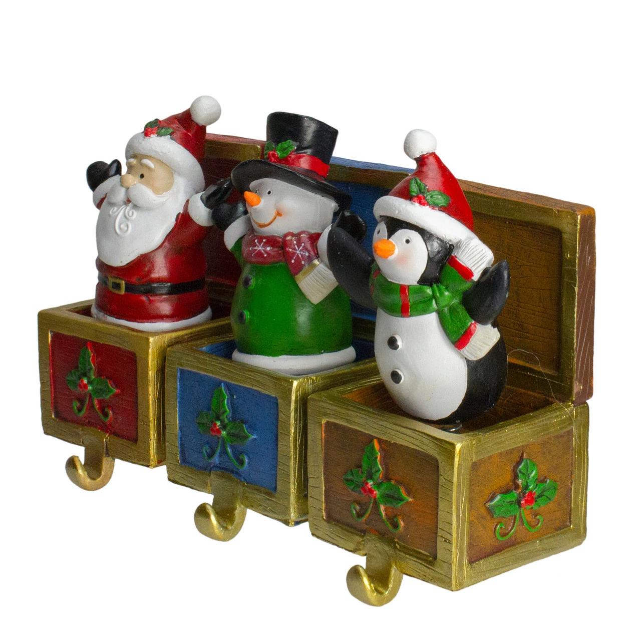 Northlight Set Of 3 Santa, Snowman And Penguin Jack In The Box Christmas Stocking Holders 4 Northlight Set Of 3 Santa, Snowman And Penguin Jack In The Box Christmas Stocking Holders - Image 4