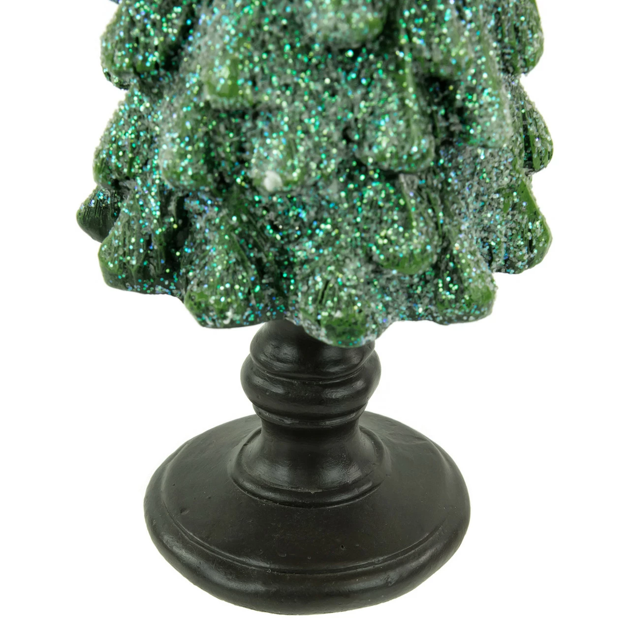 Northlight 11" Green Glittered Tree With Red Cardinals Christmas Decoration - Image 3