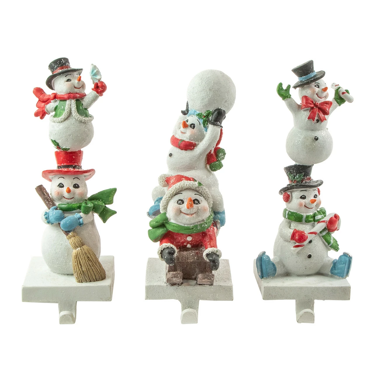 Northlight Set Of 3 Snowmen Christmas Stocking Holders 9" 1 Northlight Set Of 3 Snowmen Christmas Stocking Holders 9"