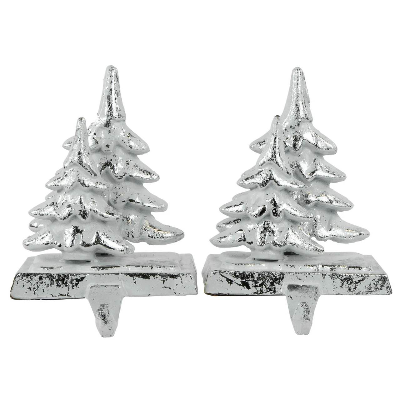 Northlight Set Of 2 Silver Christmas Tree Stocking Holders 5.75" 1 Northlight Set Of 2 Silver Christmas Tree Stocking Holders 5.75"