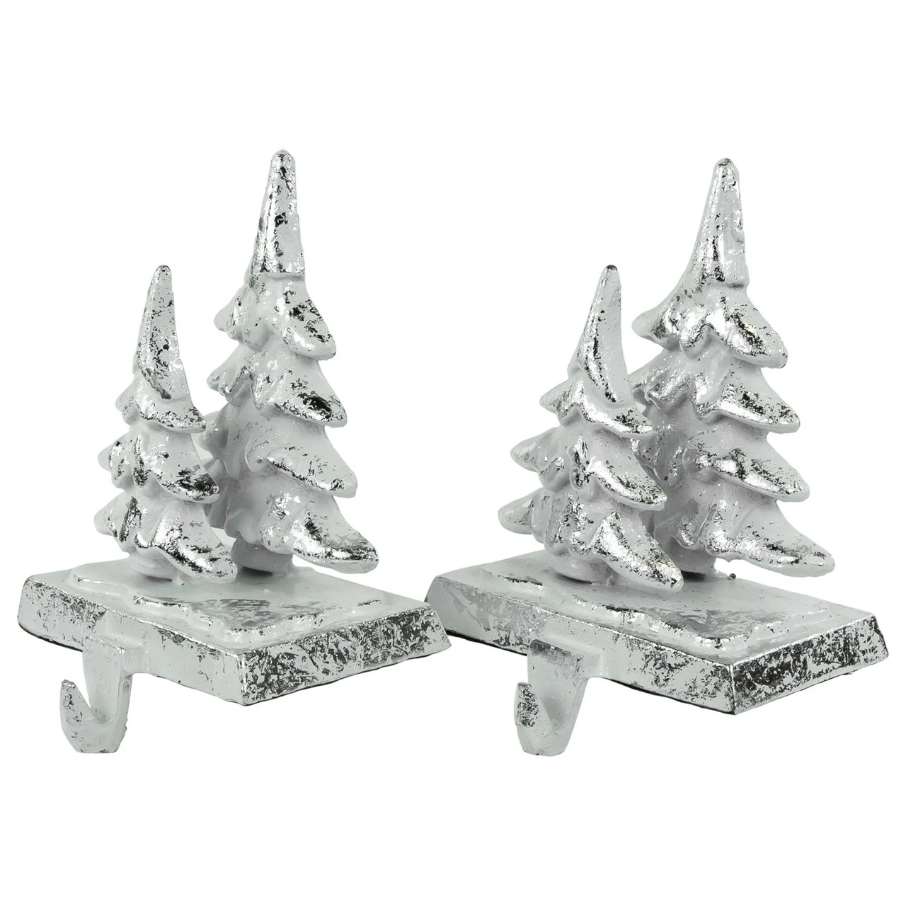Northlight Set Of 2 Silver Christmas Tree Stocking Holders 5.75" 2 Northlight Set Of 2 Silver Christmas Tree Stocking Holders 5.75" - Image 2