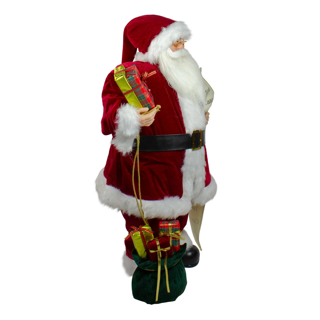 Northlight 32" Traditional Santa Claus With Gift Bag And List Christmas Figure - Image 4