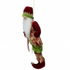 Alternative view of Northlight 18" Red And Green Poseable Whimsical Elf Hanging Christmas Ornament