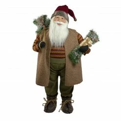 Northlight 36" Country Rustic Santa Claus Standing Christmas Figure