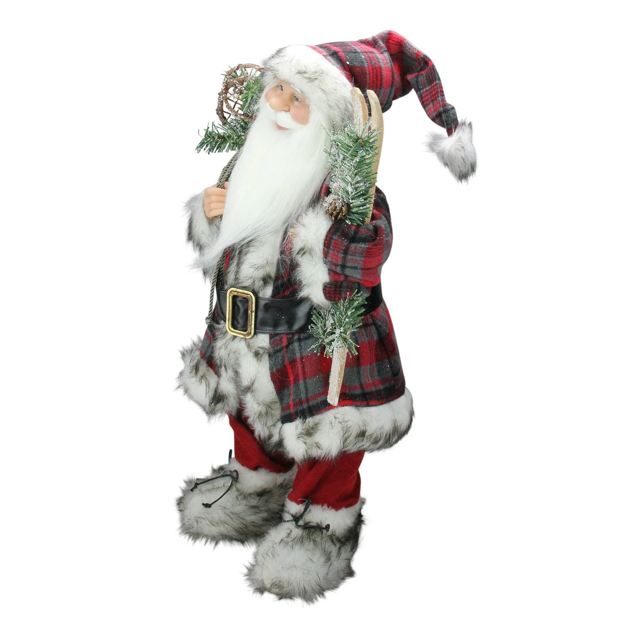 Northlight 24" Alpine Santa Claus With Snowshoes And Skis Christmas Figure - Image 2