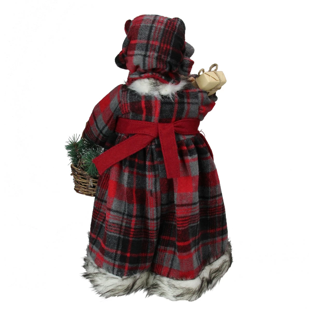 Northlight 16" Country Mrs Claus With Basket And Gift Christmas Figure - Image 5