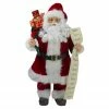 Northlight 24" Santa Claus With Bag Of Gifts And Naughty Or Nice List Christmas Figure