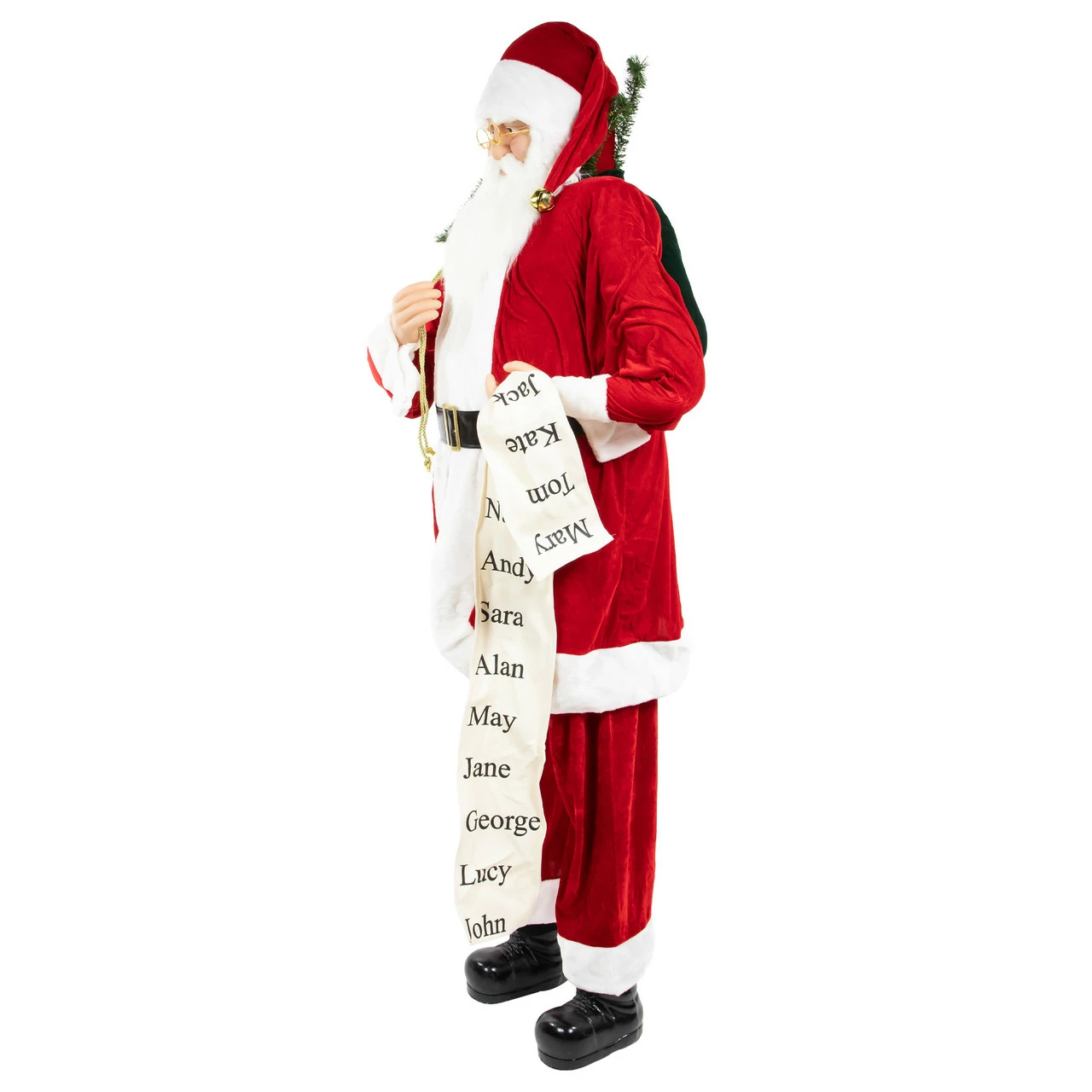 Northlight 72" Red And White Santa Claus With Naughty Or Nice List Christmas Figure - Image 2