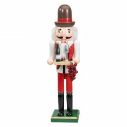 Northlight 15" Red And White Grapes Winemaker Christmas Nutcracker