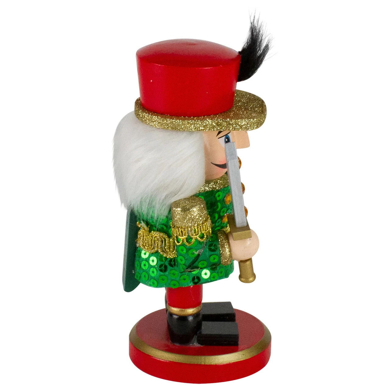 Northlight 7" Green And Red Chubby Soldier With Sword Christmas Nutcracker 4 Northlight 7" Green And Red Chubby Soldier With Sword Christmas Nutcracker - Image 4