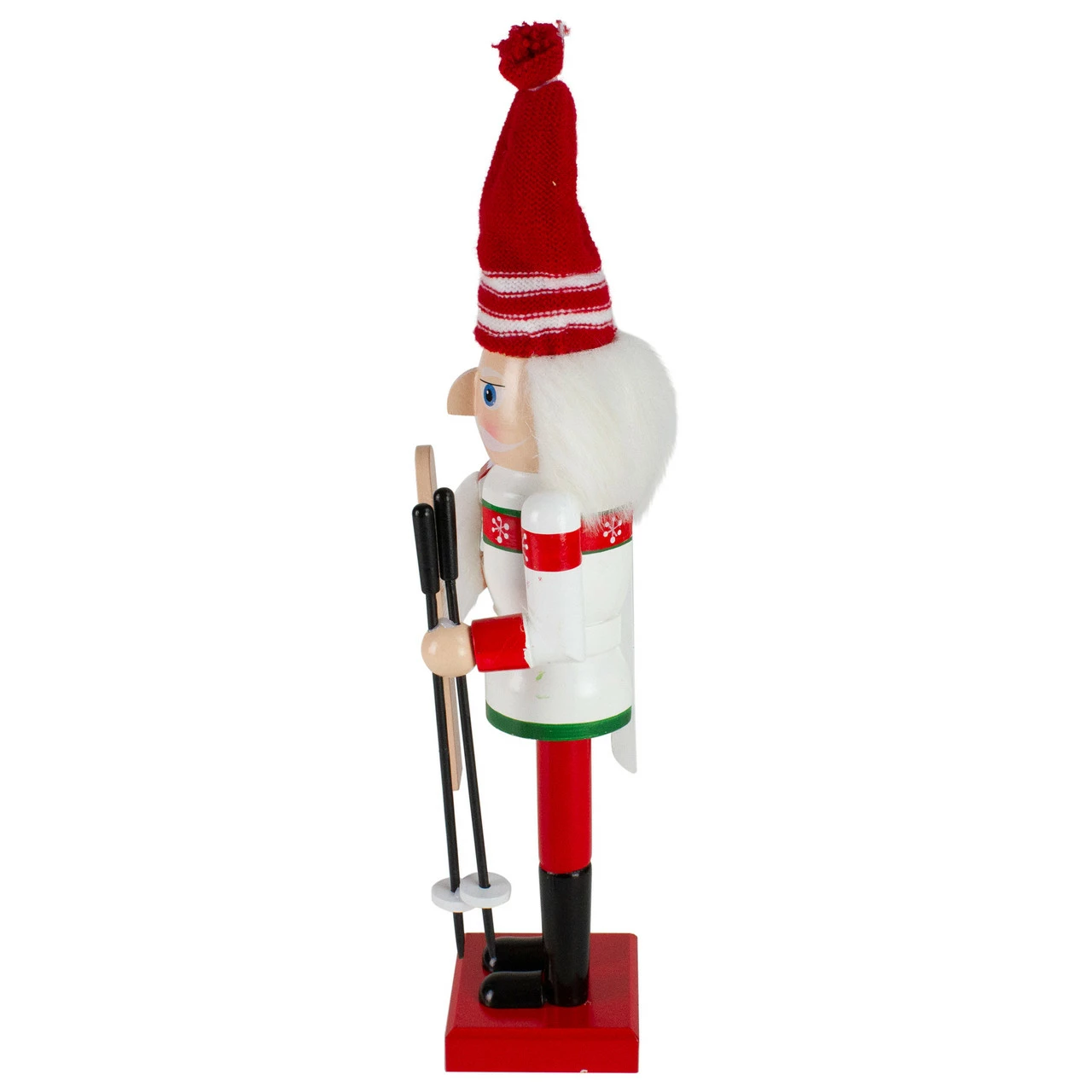 Northlight 14" Red And White Wooden Skiing Christmas Nutcracker - Image 3