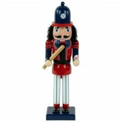 Northlight 14" Red And Blue Wooden Christmas Nutcracker Baseball Player