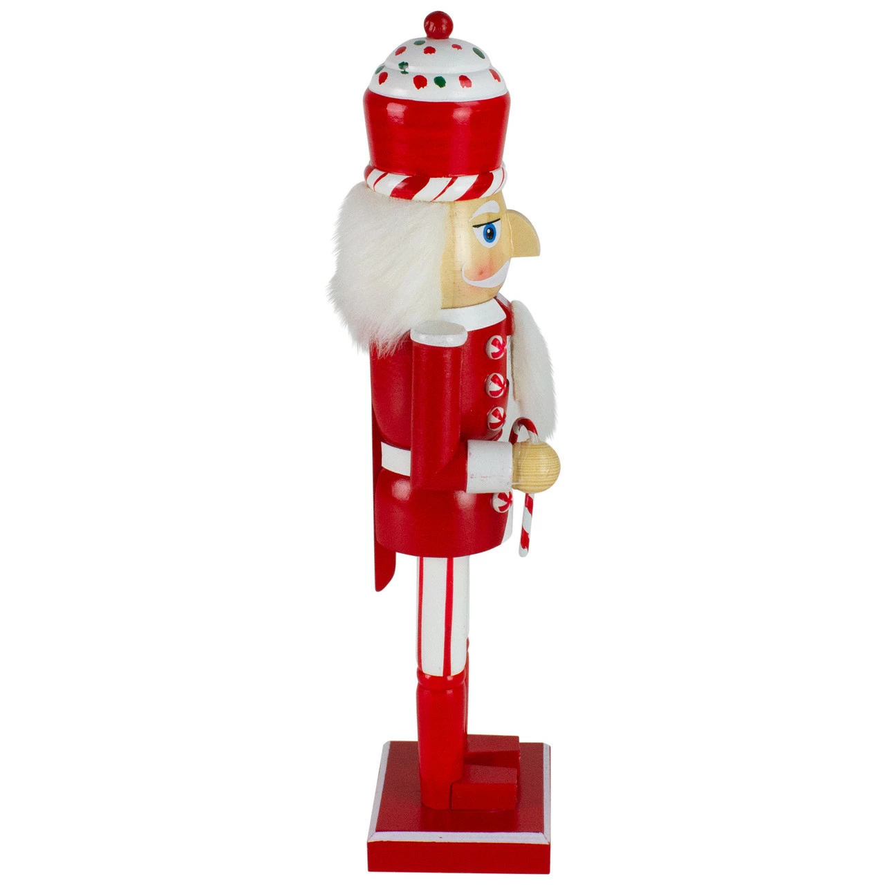 Northlight 14" Red And White Wooden Candy Cane King Christmas Nutcracker - Image 4