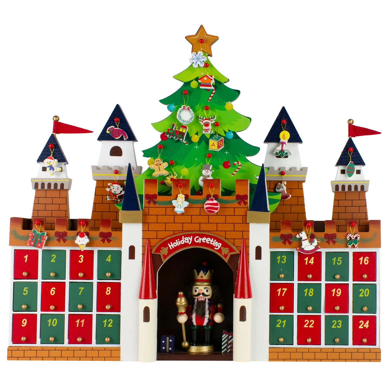 Northlight 20.5" Nutcracker Castle Christmas Advent Calendar Decoration 5 Northlight 20.5" Nutcracker Castle Christmas Advent Calendar Decoration - Image 5