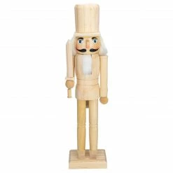 Northlight 15" Unfinished Paintable Wooden Christmas Nutcracker With Sword